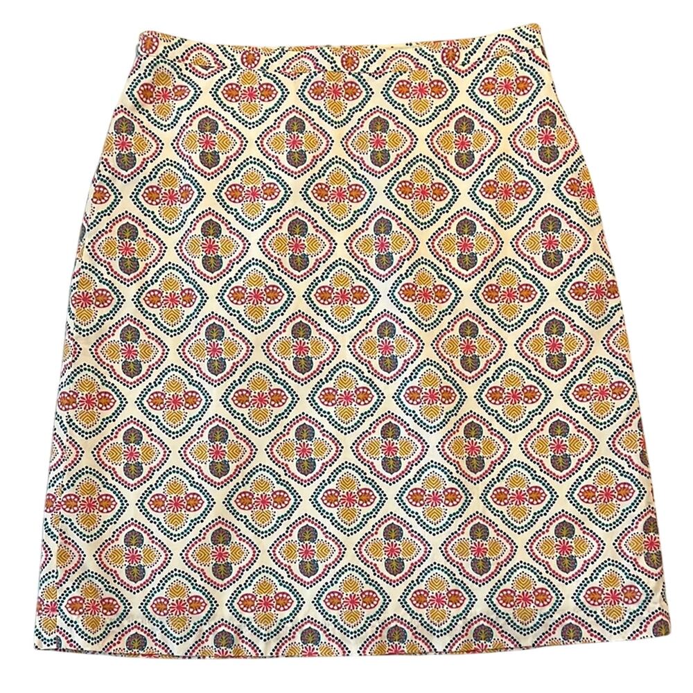 Boden A-Line Colorful Skirt Womens Size 2P Pockets Zipper Work Feminine Polished